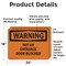 Signmission Not An Entrance Door Blocked OSHA Warning Sign, Vinyl Decal, 24in W x 18in L, 2PK OS-2PACK-WS-D-1824-L-12282 - alternate 2